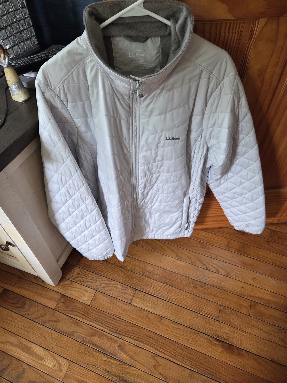 L.L. Bean Women's Light Gray Quilted Jacket